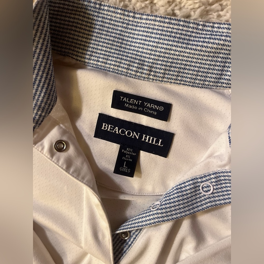 Essex Classics Beacon Hill Girl’s Long Sleeve Show Shirt- Large